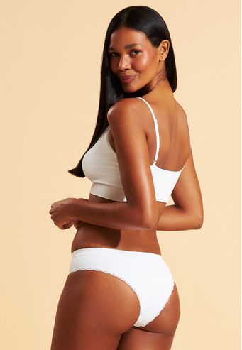 Calcinha Tanga sem Costura com Renda Recco