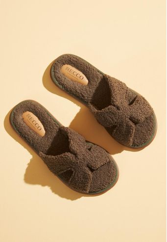 Pantufa Recco Aberta de Pelo