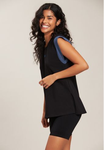 Pijama Banulha de Algodão Com Elastano e Bermuda Sem Costura