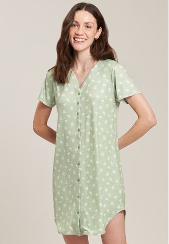 Camisão Baunilha Aberto de Algodão Digital