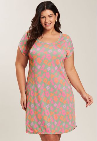 Camisão Baunilha Plus Size de Microfibra