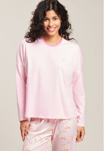 Pijama Baunilha Longo de Algodão Digital