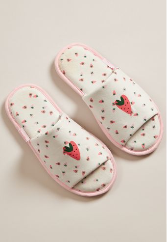 Pantufa Aberta De Viscose Digital Baunilha