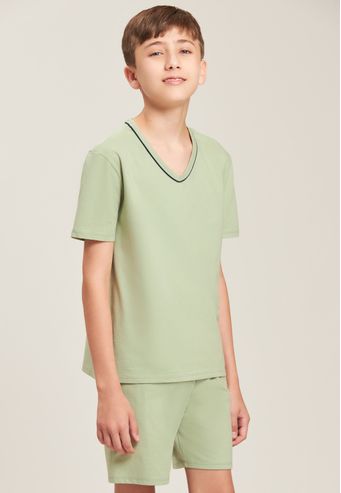 Pijama Baunilha Infantil de 100% Algodão