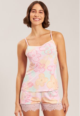 Shortdoll De Microfibra Com Renda Baunilha