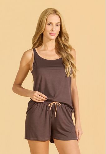 Pijama Regata com Shorts de Viscose