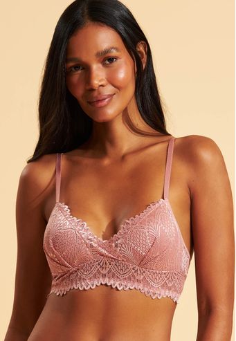 Sutiã Com Bojo e Sem Aro de Renda Recco