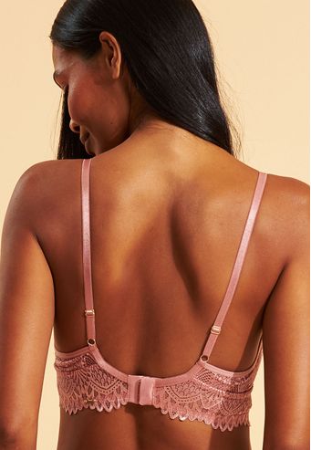 Sutiã Com Bojo e Sem Aro de Renda Recco