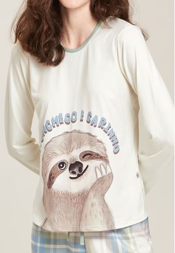 Pijama Baunilha Longo de New Skin