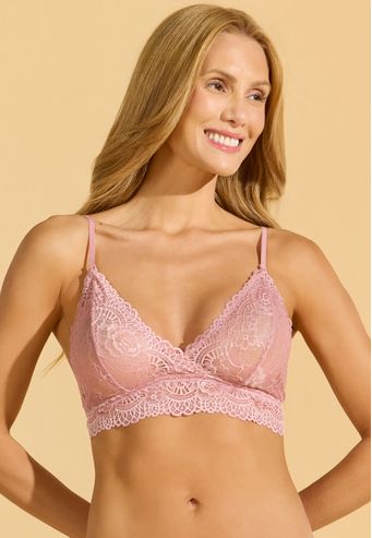 Sutiã Sem Bojo e Sem Aro de Renda