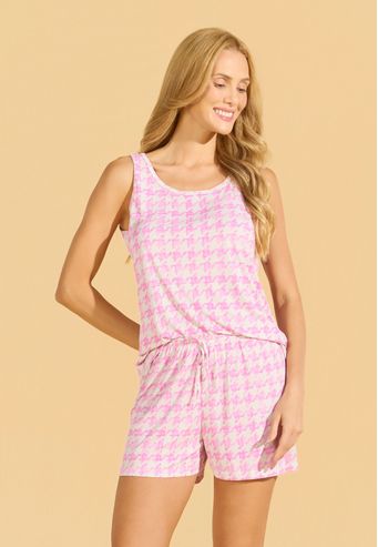 Pijama Regata Curto de Microfibra