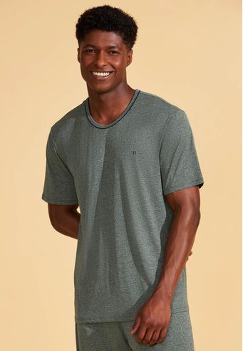 Pijama Blusa Manga Curta Com Calça de Microdry Recco