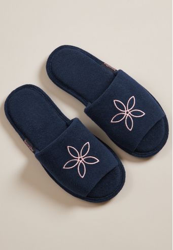 Pantufa Aberta Atoalhado Baunilha