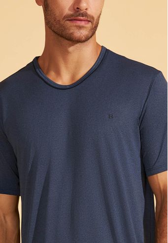 Pijama Blusa Manga Curta Com Calça de Microdry Recco