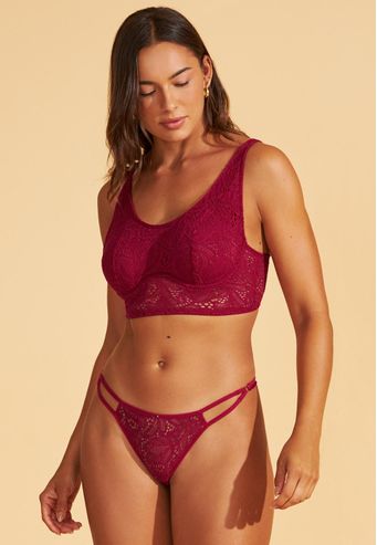 Sutiã Sem Bojo e Com Aro de Renda Recco