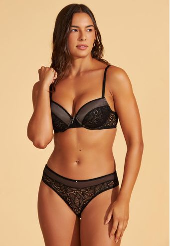 Calcinha Tanga de Bio Senci e Renda Recco