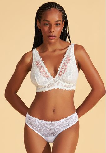 Calcinha Tanga de Renda Recco