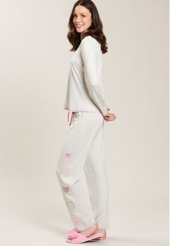 Pijama Baunilha Longo de Viscose Stretch