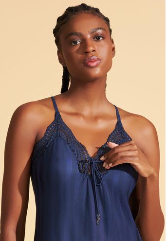 Camisola Recco de Microfibra Glow e Renda