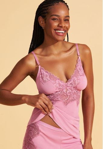 Babydoll de Microfibra Com Renda Recco