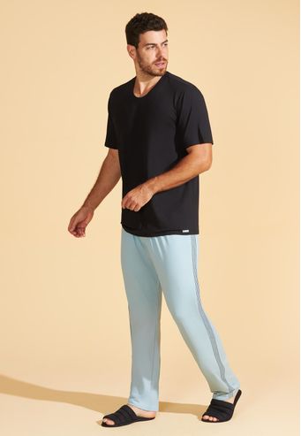 Pijama Recco Manga Curta e Calça de Viscose