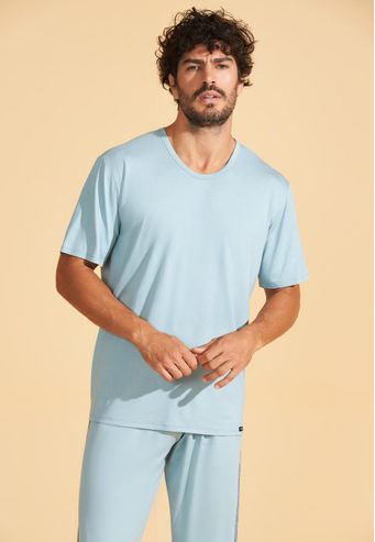Pijama Recco Manga Curta e Calça de Viscose