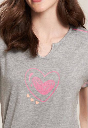 Pijama Baunilha Curto de Viscose Stretch