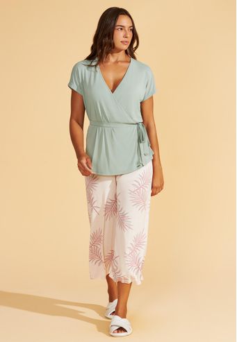 Pijama Manga Curta Calça De Microfibra Recco