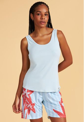 Pijama Regata Com Meia Coxa de Supermicro Recco