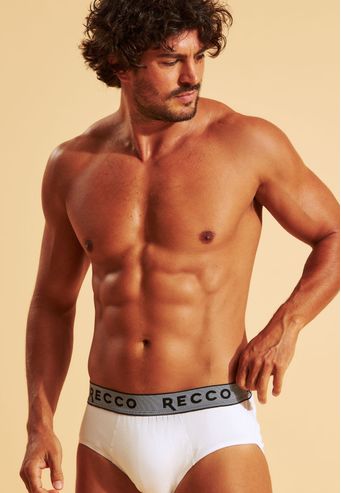 Cueca Recco Slip de Algodão com Elastano