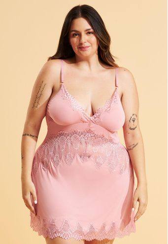 Camisola Recco de Microfibra com Renda