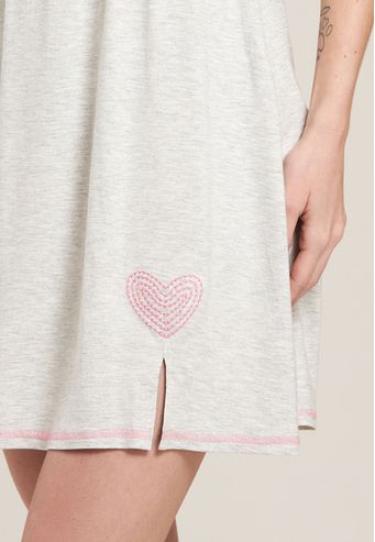 Camisola Baunilha Alça de Viscose Stretch