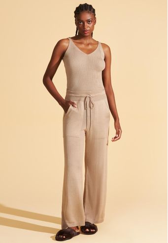 Calça Recco Pantalona de Tricot