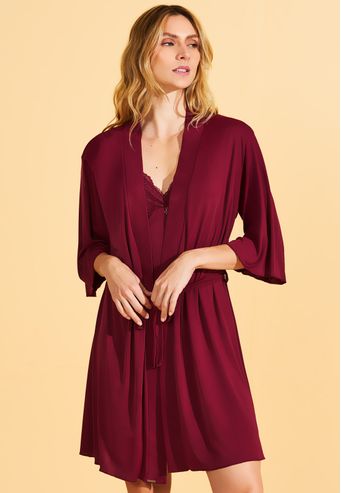 Robe Avulso Curto De Microfibra Recco