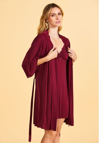 Robe Avulso Curto De Microfibra Recco